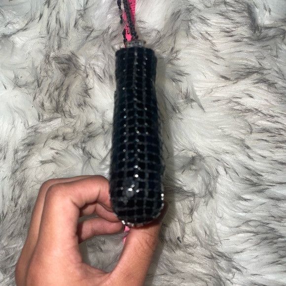 Tiny beaded crossbody black sequin purse travel bag party bag club bag - Picture 4 of 11